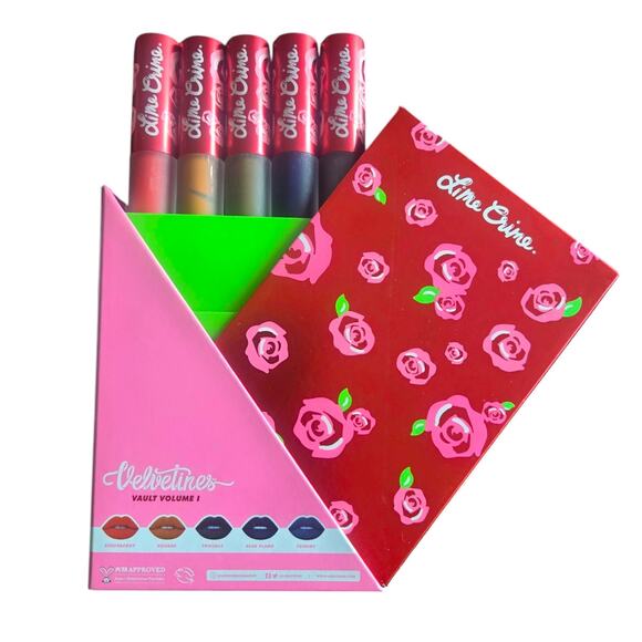 Lime Crime Velvetines Vault Volume 1 - 5 Piece Liquid Matte Lipstick Set - DMGD - Picture 1 of 4